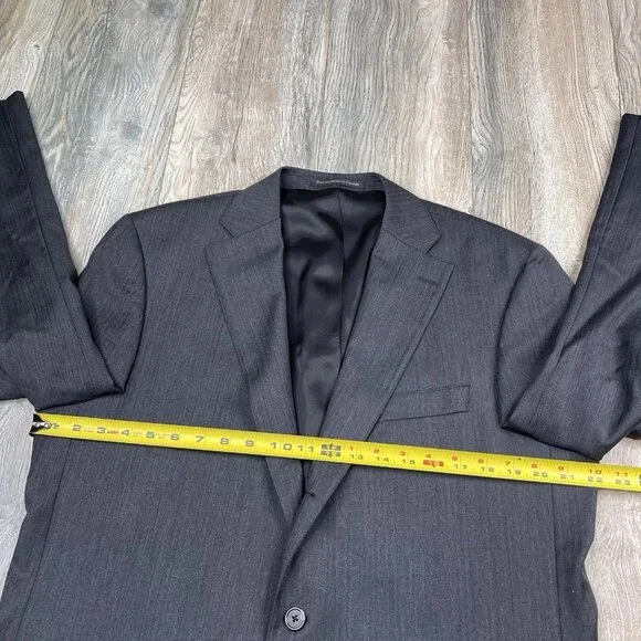 J Press Parker Sport Coat Blazer Jacket Wool Distressed Herringbone Size 42L